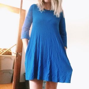 Bell Sleeve T Shirt Dress w/ Pockets